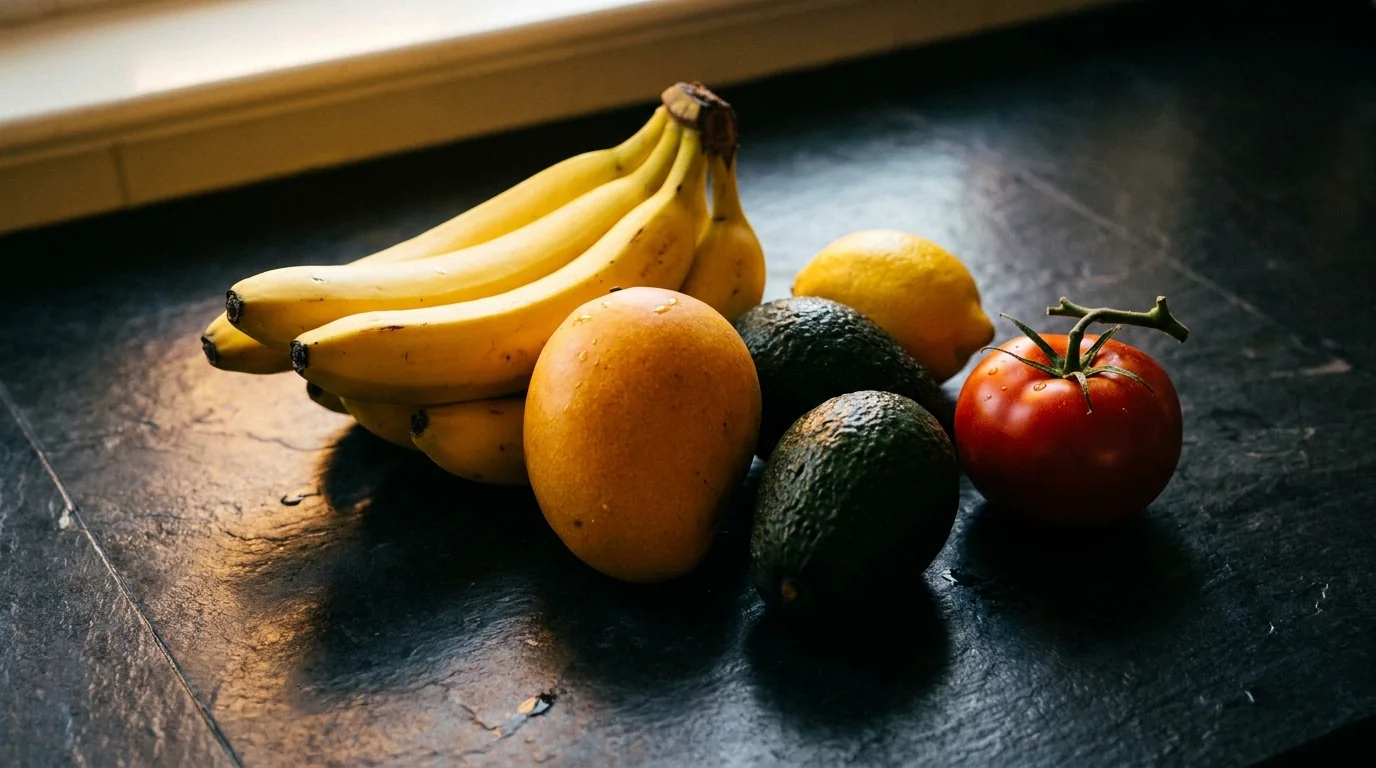 Banana, mango, avocado, citrus, tomato — climacteric fruits Ripenol supports